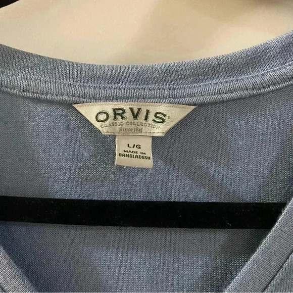 🎈Orvis Women's Short  Sleeve V-Neck Tunic Knit Top Size L - Picture 2 of 7